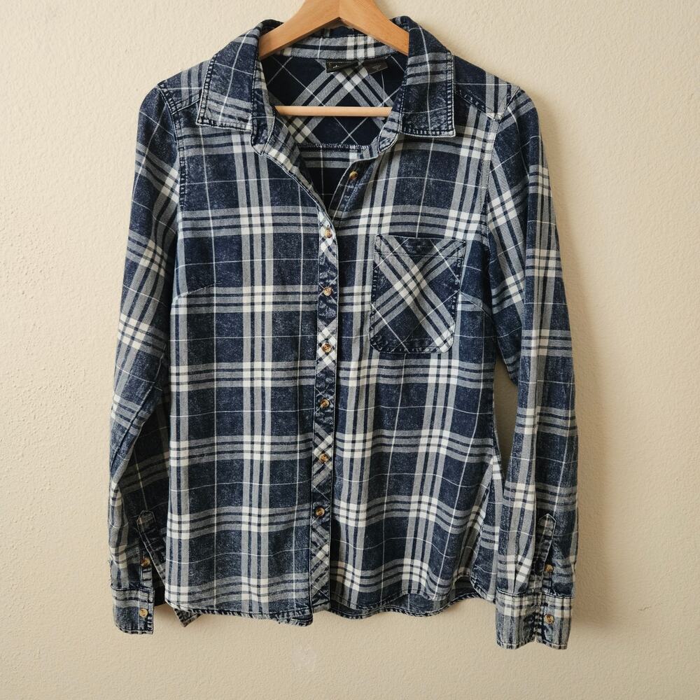 Daytrip button up Flannel Blue Small